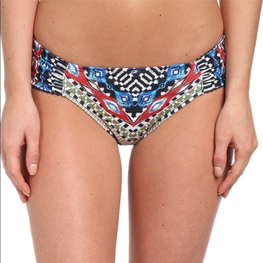 Women's Tribal Wave Tab Side Hipster Bikini Bottom